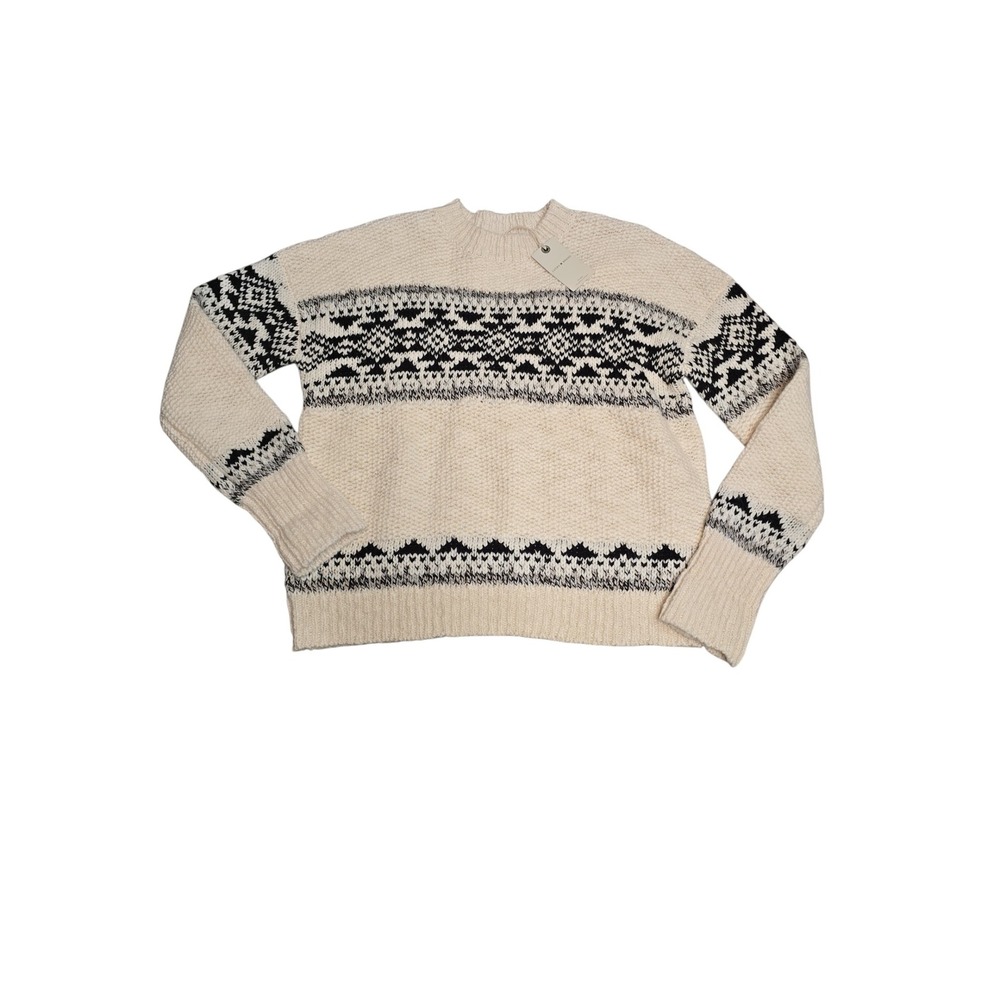 NWT Lucky Brand Skarsky Fair Isle Wool Alpaca Sweater Large